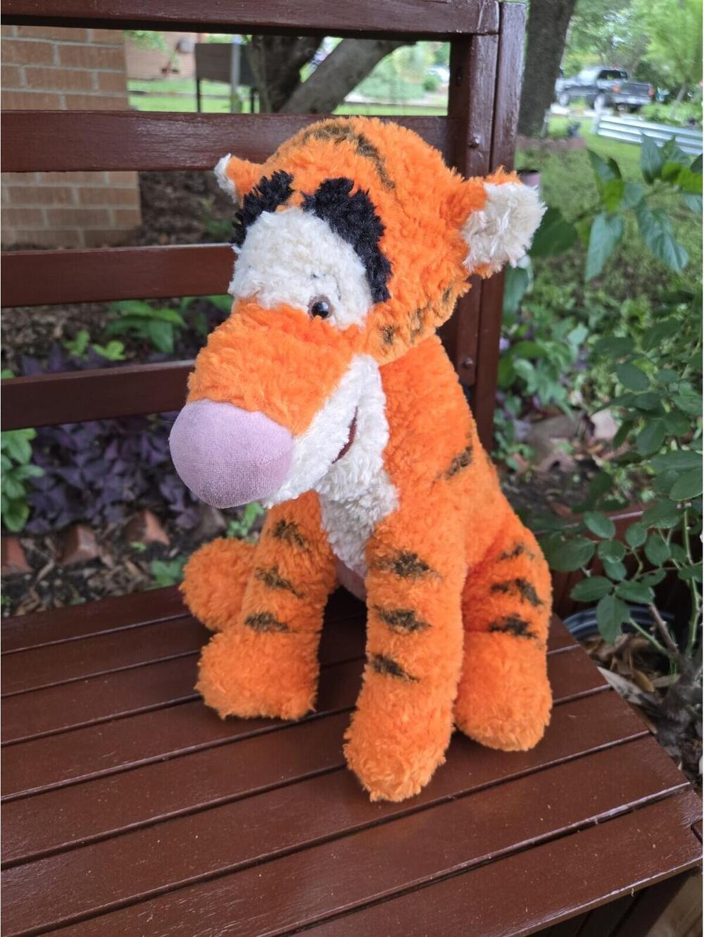 Disney Parks Shaggy Soft Tigger Winnie The Pooh Plush Tiger 14 Inch